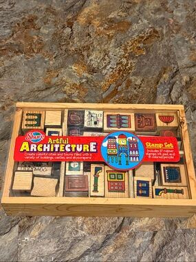 Shure Artful Architecture Wooden Stamp Set - total of 28 stamps.